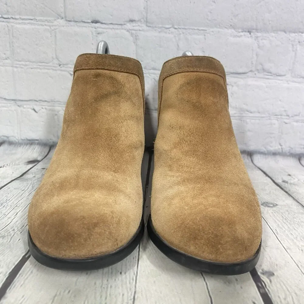 Sorel Ankle Booties Women Size 10 Lolla Brown Suede Leather Waterproof Cut Out - Picture 2 of 13